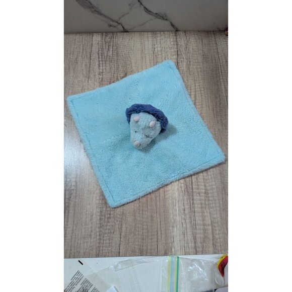 Parents Choice Blue Dinosaur Security Blanket Lovey Satin Bottom 12" - Picture 7 of 7